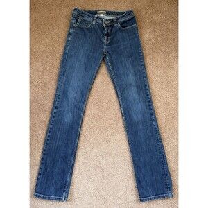 Burberry Brit Low Rise Slim Jeans Size 28 Medium Wash Nova Check Pockets